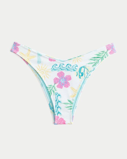 Hollister Blue Rib High-leg Cheekiest Bikini Bottom