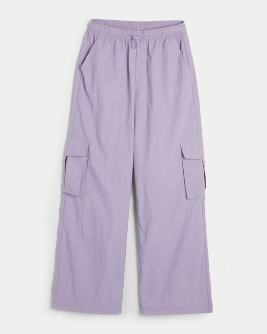 Hollister Gilly Hicks Active Cargo Parachute Pants in Purple