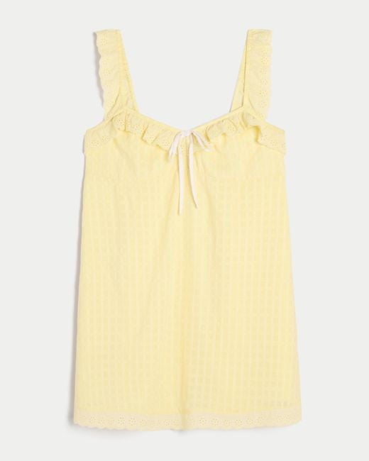 Hollister Yellow Trapeze Mini Dress