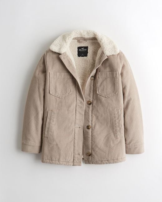 Hollister sherpa jacket women's on sale