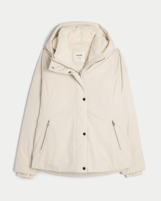 Hollister Natural Faux Fur-lined All-weather Jacket