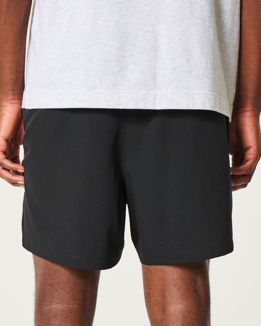 Hollister Black Hybrid Active Shorts 5" for men