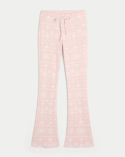 Hollister Pink Gilly Hicks Always Cozy Waffle Bootcut Pants