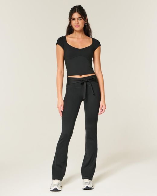 Hollister Black Gilly Hicks Active Recharge Tie-waist Boot Leggings
