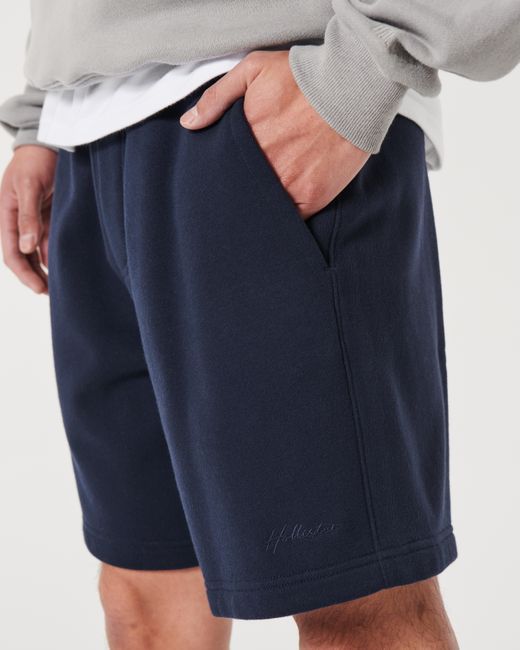 Hollister Fleece-Shorts mit Logo, 18 cm in Blue für Herren