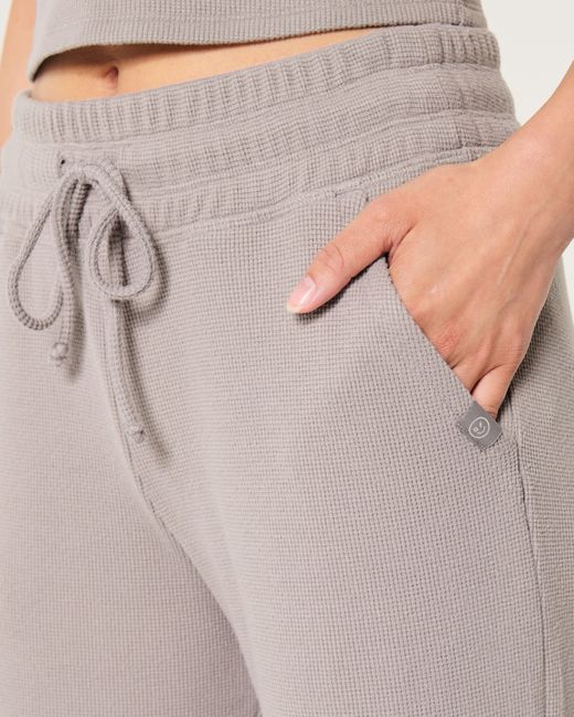 Hollister Gray Gilly Hicks Waffle Wide-leg Pants