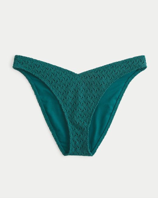 Hollister Green Crochet-style High-leg Cheeky Bikini Bottom