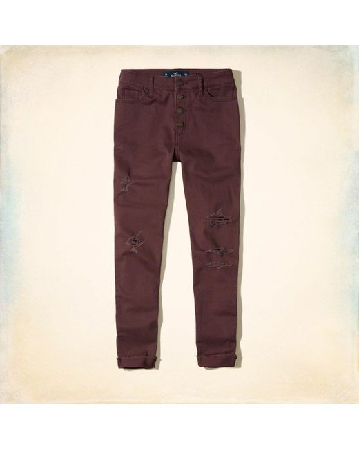 high rise crop super skinny jeans hollister