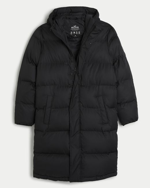 Hollister Ultimate Longline Puffer Jacket in Black for Men Lyst UK