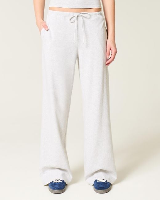 Hollister White Baggy Strickhose zum Hineinschlüpfen