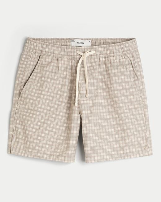 Hollister Baumwollshorts zum Hineinschlüpfen, reicht bis zur Mitte des Oberschenkels in Natural für Herren