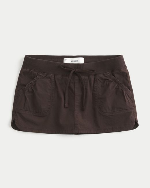 Hollister Black Hollister Remi Poplin Micro Mini Skort