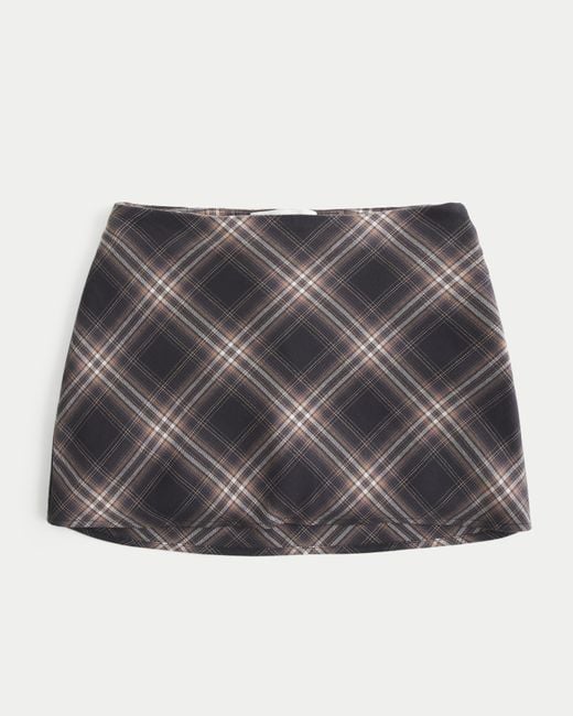 Hollister Gray High Rise Miniskort in A-Linie