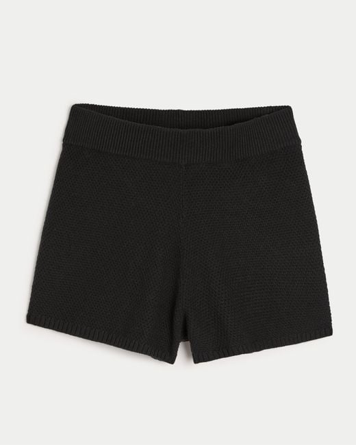 Hollister Black Gilly Hicks Sweater-knit Shorts