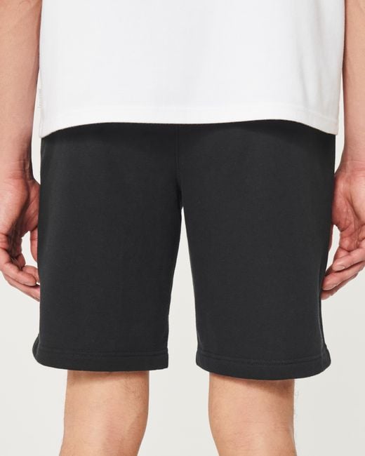 Hollister Fleece Logo Graphic Shorts 9 in Black for Men Lyst UK