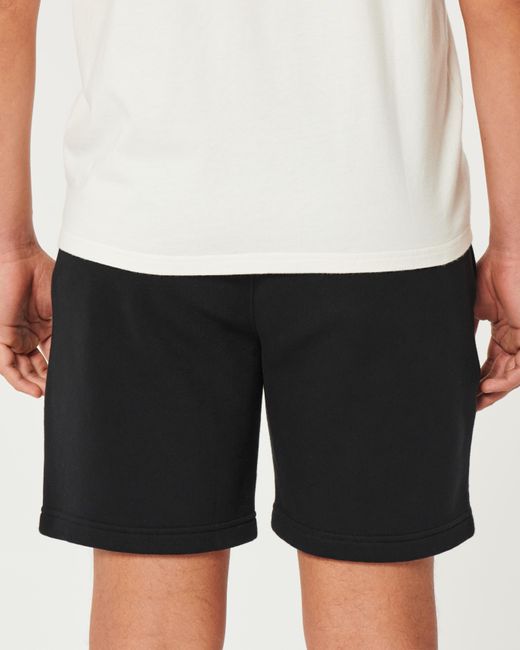 Hollister Black Feel Good Fleece Shorts 7" for men
