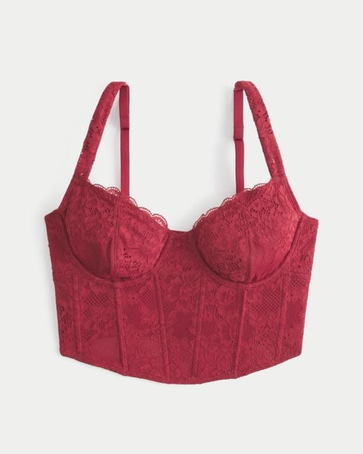 Hollister Red Gilly Hicks Lace Bustier