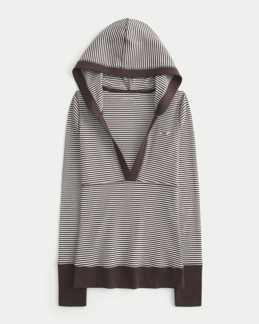 Hollister Gray Knit Icon Hoodie