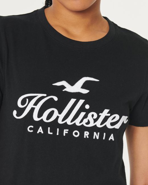Hollister Black Easy Logo Graphic Tee
