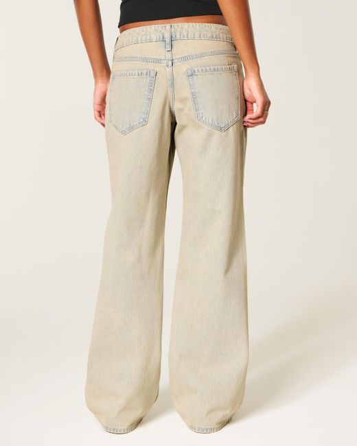 Hollister Natural Low-rise Light Wash Baggy Jeans