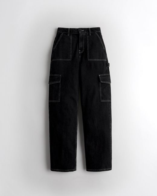 Hollister Black Social Tourist Baggy Jeans