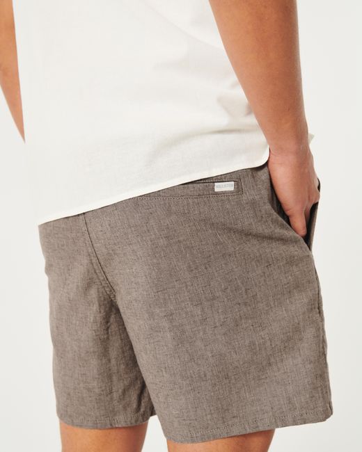 Hollister Jogger-Shorts aus Leinenmischung, 18 cm in Gray für Herren