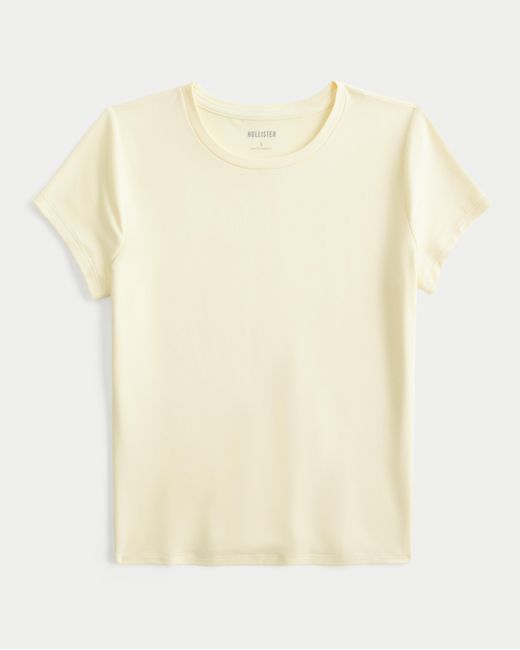 Hollister Natural Seamless Fabric Crew Baby Tee