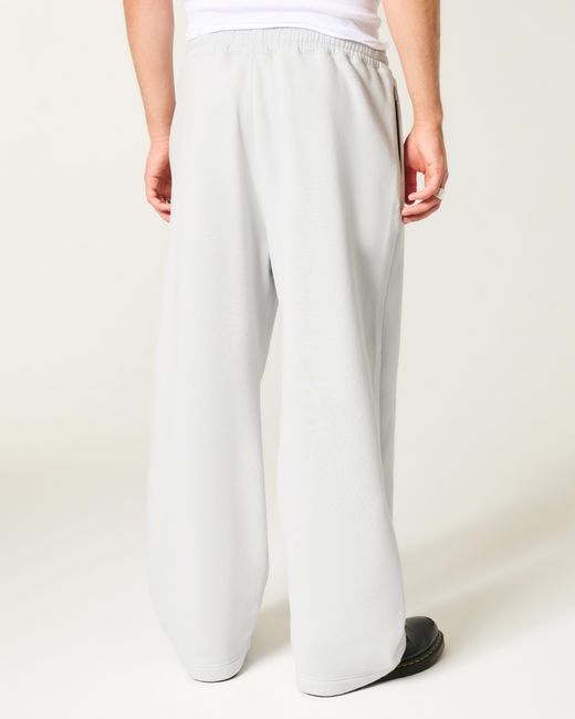 Hollister White Hollister Feel Good Angel Graphic Super Baggy Sweatpants for men