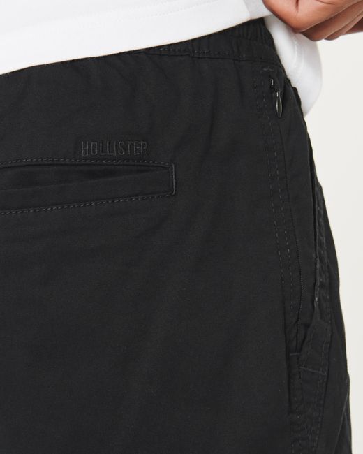 Hollister Pull-On Shorts aus Twill 18 cm in Black für Herren