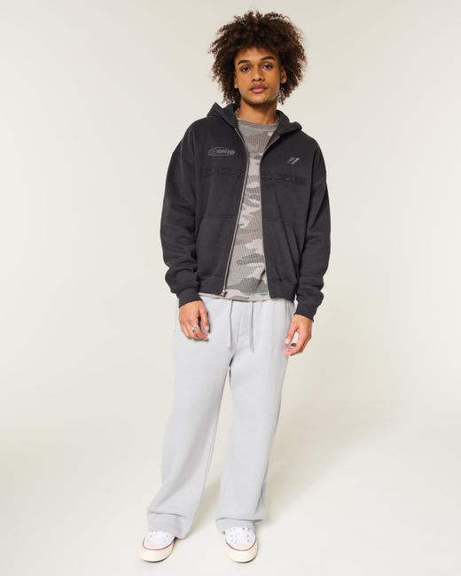 Hollister Gray Super Baggy Sweatpants for men