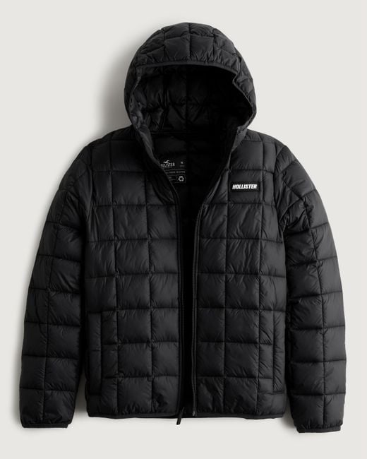 Hollister Black Ultimate Puffer Jacket for men