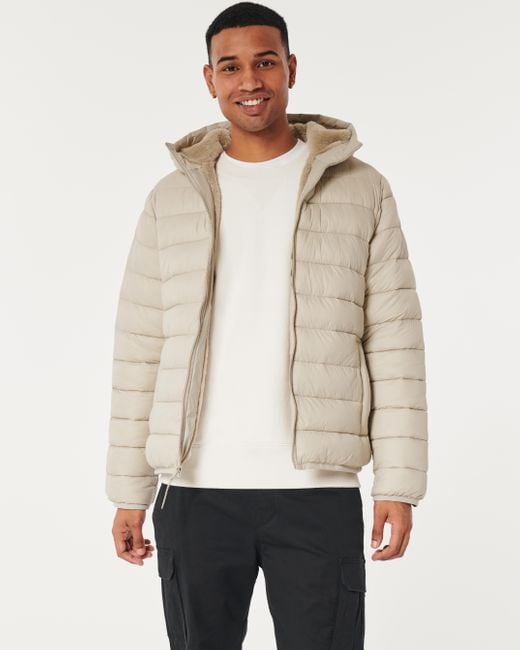 Hollister Natural Ultimate Cozy-lined Puffer Jacket for men