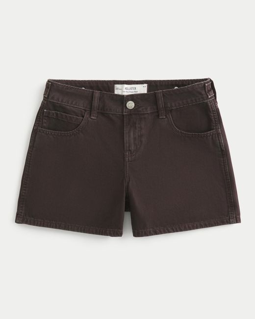 Hollister Black Hollister Andi Adjustable Waist Low-rise Brown Baggy Denim Shorts