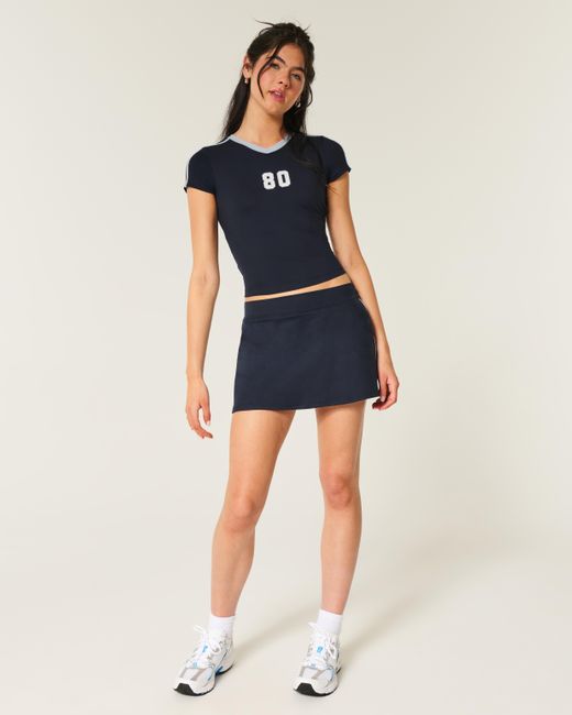 Hollister Blue Gilly Hicks Active Recharge Skortie in A-Linie