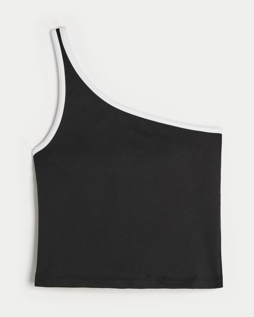Hollister Black Gilly Hicks Active Recharge One-shoulder Tank