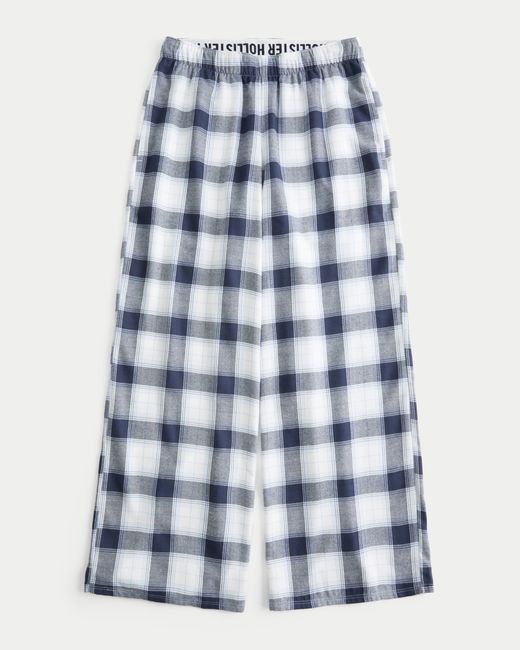 Hollister Blue 24/7 Baggy Flannel Pajama Pants
