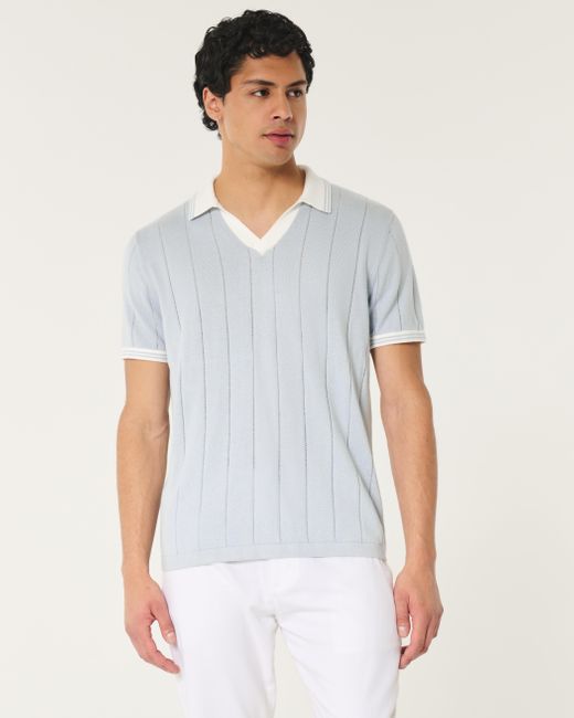 Hollister Blue Tipped Sweater Polo for men