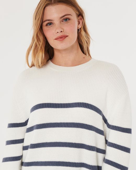 Hollister Natural Oversized Crew Sweater