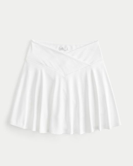 Hollister White Knit Mini Skort