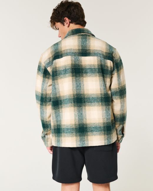 Hollister Angeraute Hemdjacke in Green für Herren