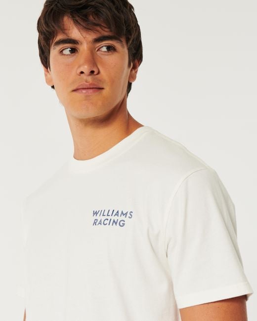 Hollister Blue Relaxed Williams Racing Graphic Tee for men