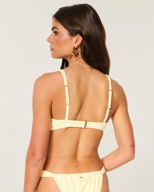Hollister Natural Curvy High Apex Jacquard Underwire Bikini Top
