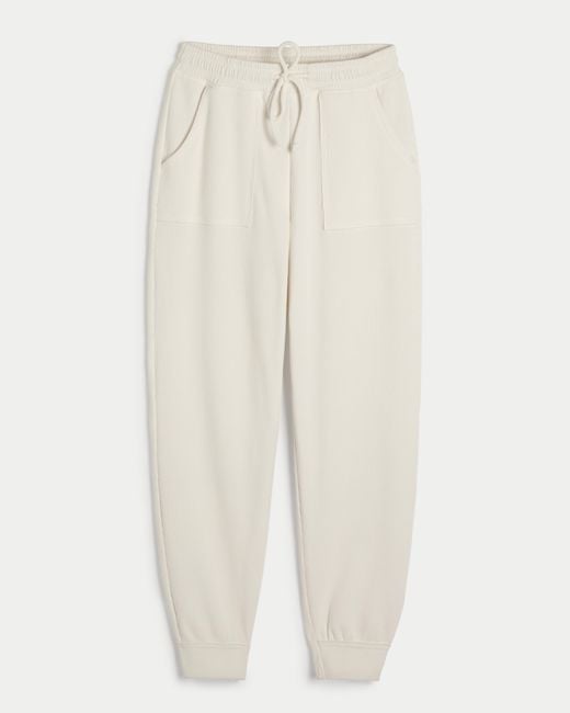 Hollister White Gilly Hicks Waffle Joggers