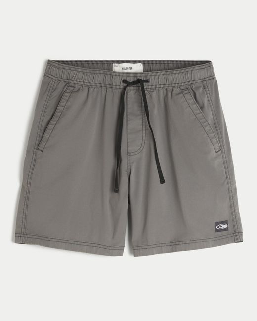 Hollister Gray Festival Pull-on Shorts for men