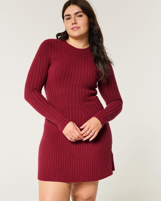 Hollister Ribbed Skater Mini Sweater Dress in Red | Lyst UK Hollister Ribbed Skater Mini Sweater Dress in Red | Lyst UK