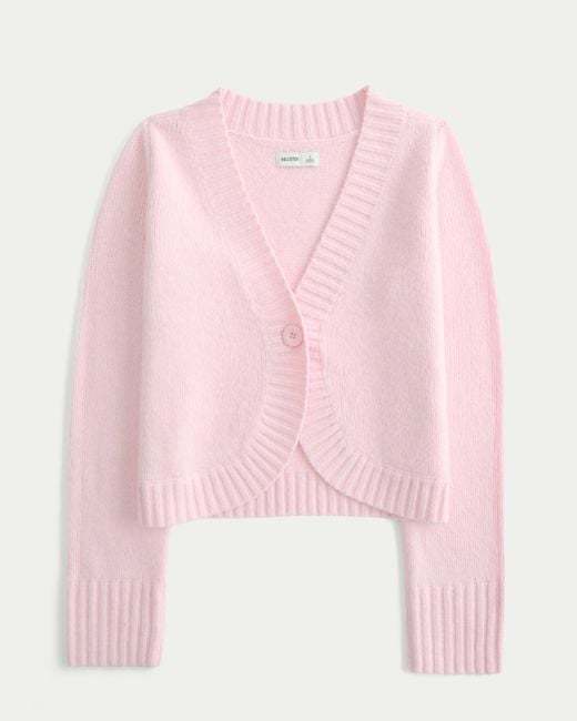 Hollister Pink Fy Cloud Button Front Cardigan