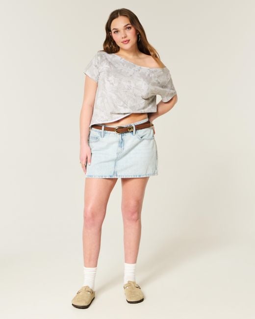 Hollister White Easy Off-the-shoulder T-shirt