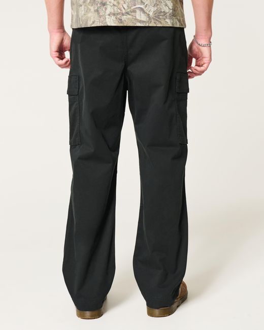 Hollister Black Baggy Workwear Pants for men