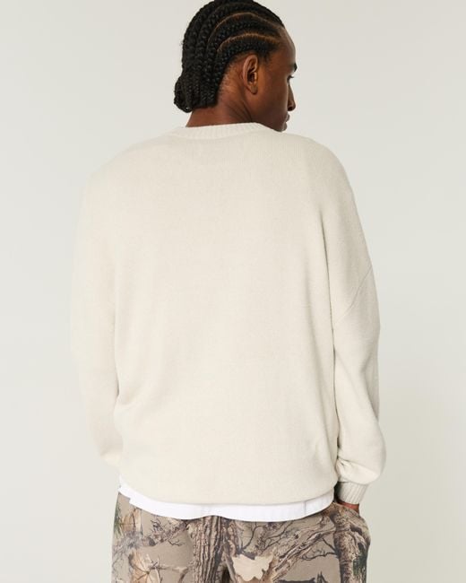Hollister Lissabon Portugal Grafik Rundhalsausschnitt Pullover in White für Herren