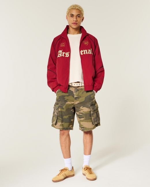 Hollister Red Arsenal F.c. Graphic Mock-neck Jacket for men